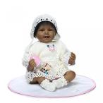 幼児用おもちゃ Happylife African American 22'' Handmade Lifelike Reborn Baby Silicone Vinyl Newborn Doll.