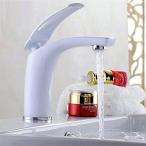 ミキサー HomJo Newly Colorful Painted Basin Faucets Hot&amp;Cold Mixer Bathroom Basin Tap Brass GoldChormeWhiteRed Faucet Crane , 2
