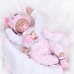 幼児用おもちゃ Pinky Sleeping Realistic 55cm 22 Inch Soft Vinyl Silicone Doll True Looking Reborn Doll Baby Magnetic Mouth Dummy