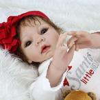 幼児用おもちゃ Jinz 22" Reborn Baby Doll Soft Silicone Girl Toy 55cm Red Santa Dress