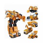 ロボット 5 in 1 Truck Transformation Metal Alloy Engineering Construction Vehicle Transformation Robot Truck Assembly Deformation Toy