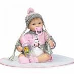 幼児用おもちゃ Cute Reborn Baby Dolls Looking Real Soft Silicone Girls Toys Eyes Open With Clothes 42cm