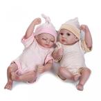 幼児用おもちゃ NPK Lifelike Reborn Baby Dolls Girl and Boy Twins 2 pcs 11 Inch So Truly Full Silicone Vinyl Body Realistic Newborn Baby Dolls For