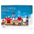 幼児用おもちゃ BooKid Durable Wooden Blocks City Toys for Toddlers, Babies and Kids 84 Pieces Includes Cardboard Surface to Bu..