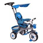 乗り物おもちゃ Costzon 4-In-1 Baby Tricycle Steer Stroller Detachable Learning Bike w Canopy Basket, Blue