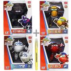 ロボット Super Wings Season 2 Transforming Robot 4 Packs - Airplane Robot Action Figure + SuperDaddy Highlighter (Gift)