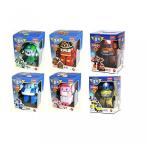 ロボット Robocar Poli 6set - POLI &amp; HELLI &amp; AMBER &amp; ROI &amp; MARK &amp; BUCKY Transformer Robot Toy - Rocket Delivery (within 5days)