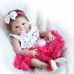 幼児用おもちゃ Reborn Baby Doll Soft Silicone Lifelike Cute Newborn Baby Doll Girl Toy 22 inch 55 cm