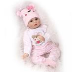 幼児用おもちゃ Reborn Baby Doll Soft Silicone Vinyl Lovely Lifelike Cute Baby Girl Toy 22Inch