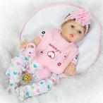 幼児用おもちゃ Pursue Baby Open Mouth Lifelike Poseable Baby Girl Doll, Blue Eyes Realistic Weighted Baby Doll with Accessories