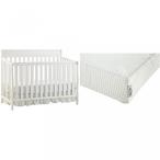 幼児用おもちゃ Graco Stanton Convertible Crib, White with Graco Natural Organic Foam Crib and Toddler Mattress