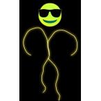 電子おもちゃ GlowCity Light Up Bright Neon Wire Cool Emoji Stick Figure Costume For Parties