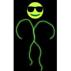 電子おもちゃ GlowCity Light Up Bright Neon Wire Cool Emoji Stick Figure Costume For Parties