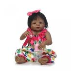 幼児用おもちゃ Nicery Reborn Baby Doll Indian African Black Skin 22inch 55cm Hard Simulation Silicone Vinyl Lifelike Vivid Boy Girl Toy jumpsuit