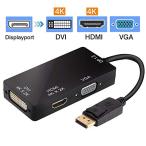 Rosebe DisplayPort изменение адаптер многофункциональный изменение линия DP to HDMI DVI VGA много порт коннектор разрешение 4K UHD