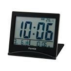 Formia(foru mia ) класть часы дорожные часы складной compact температура дата день недели цифровой Hodogaya электронный распродажа черный HT-006