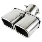 MYS направление остров автомобильный товар завод насадка на глушитель twin прямоугольник евро стиль двойной модель диаметр 35?55mm соответствует из нержавеющей стали серебряный 