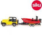 ポイント10倍 期間限定 ボーネルンド Siku ジク 輸入ミニカー 1658 ジープ ラングラー ボート付