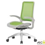 オフィスチェア はね上げ肘付き アルミ脚 座メッシュタイプ シンクロロッキング メッシュチェア デスクチェア パソコンチェア OAチェア