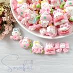 декоративные элементы .. Chan. Sakura ... Sakura розовый лента Sakura письмо cup ... заяц приклеивание детали 5 шт D-0320