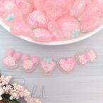  декоративные элементы Kirakira crystal розовый ..... лента Heart клубника приклеивание детали 4 шт D-0550-4