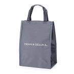 DEAN&DELUCA クーラーバッグ グレーM 保冷バッグ ファスナー付き コンパクト お弁当 ランチバッグ
