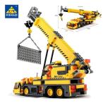 レゴ互換 LEGO 380pcs クレーン車 ブロック おもちゃ 働く自動車 道路建設 クレーン ショベルカー