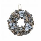 雪の結晶がついたようなクリスマスリース