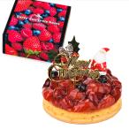 クリスマスケーキ ベリー グッド タルトケーキ 4号 サイズ カスタードクリーム 入り クリスマス 飾り付 スイーツ ラズベリー ブルーベリー 苺 christmas xmas