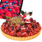クリスマスケーキ ベリー グッド タルトケーキ 6号 サイズ カスタードクリーム 入り クリスマス 飾り付 スイーツ ラズベリー ブルーベリー 苺 christmas xmas
