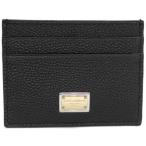 ドルチェ＆ガッバーナ DOLCE&amp;GABBANA クレジットカードホルダー カーフスキン ロゴプレート BI0330AW73780999 ドルガバ コンパクトカードケース ブラック