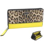 ドルチェ&ガッバーナ DOLCE&GABBANA ジップアラウンド ウォレット BP1672A6N738Z857 ドルガバ 長財布 レオパートプリント+イエロー