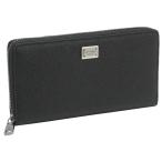 ドルチェ&ガッバーナ DOLCE&GABBANA ジップアラウンドウォレット カーフスキン ロゴプレート BP1672AG21980999 ドルガバ ラウンドファスナー 長財布