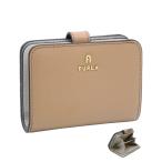 フルラ Furla Camelia コンパクト財布 S DESERTO+VANIGLIA int. ライトブラウン系 WP00315_ARE000_1007_3406S カメリア 二つ折り コンパクトウォレット