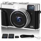 ショッピングデジカメ Oiadek 4Kデジタルカメラ オートフォーカス 48MP Vlogカメラ デジカメ 手振れ補正 光学ファインダー モードダイヤル 16倍