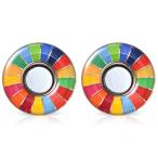 Aoouik sdgs バッジ マグネット 25mm 国連 sdgs バッチ sdgs ピンバッジ エスディージーズバッジ 2030持続可能