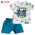  resort поездка рисунок футболка & шорты комплект мужчина [BRANDILI] "теплый" белый ×pi- кок 