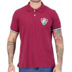  полный minense официальный эмблема воротник имеется рубашка-поло FLUMINENSE wine red 