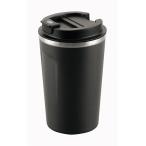 ロゴ、名入れ・ノベルティ、物販に!　CC-40C cococafe -ココカフェ- (パウダーコート)  蓋付き真空二重段ブラー 400ml チャコール