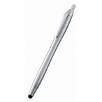 販促品 ノベルティ グッズ/名入れ ロゴ入れ オリジナル　デュアルライトタッチペン(再生ABS) シルバー