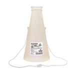 学校行事、子供体験向けイベントに!　メガホン　半透明白　23cm