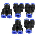 uxcell Quick сцепщик Quick соединительная муфта Y знак type 8mm - 6mm компрессор 5 шт 