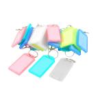 uxcell 番号札 荷札 IDラベルキーリング プラスチック 金属 123g イエロー ホワイト ライトブルー グリーン ピンク