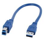 uxcell USB3.0 кабель 30cm голубой стандарт USB3.0 модель A мужской -B мужской данные такой же период электрический кабель код 