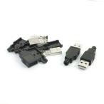 uxcell USB A タイプ オス コネクタ 黒 プラスチック ケース ワット クリニーク 4ピン