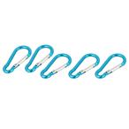 uxcellkalabina крюк kalabina крюк зажим ключ сумка держатель зеленовато-голубой climbing высокий King для 4cm. длинный 5 шт 