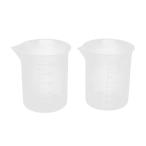 uxcell измерение лабораторный стакан 2 шт 100mL прозрачный . пластик labo для cup . индустрия белый 25g