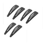 uxcell コードレスヘアアイロン ヘアクリップ ヘアピン 曲げやすいバレッタ DIY髪型 ブラック 6個