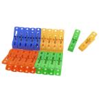 uxcell 洗濯屋用屋用 掛けクリップ ペグ型フック マルチカラー プラスチック 55 x 30 x 14mm 20個入り