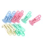 uxcell 洗濯屋用屋用クロスピン 掛けクリップ ペグ型フック 分類カラー プラスチック 靴下 10個入り